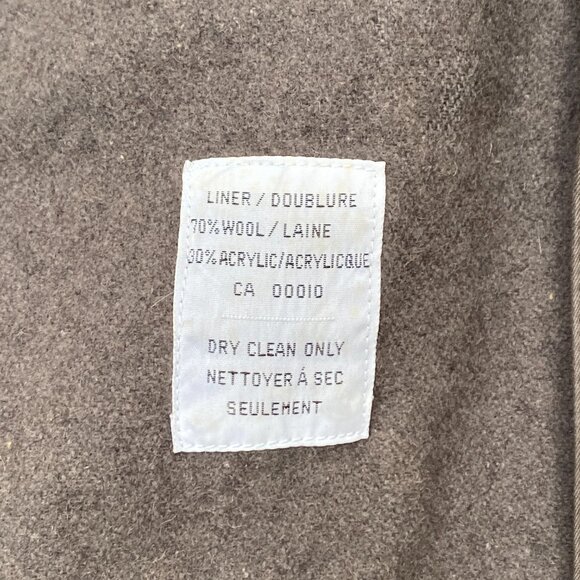 Men's Vintage 1998 YSL Yves Saint Laurent Wool Brown Button Coat Jacket Size 40 - Picture 9 of 16